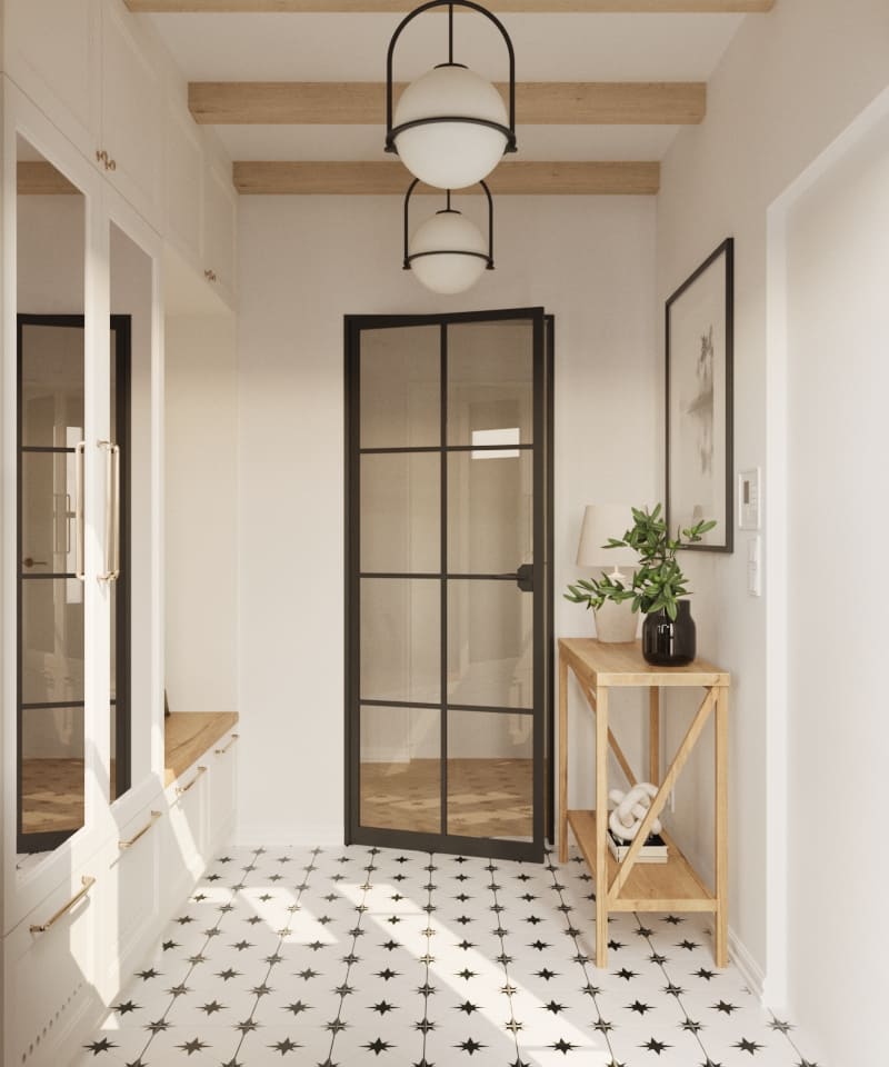 Nowoczesne wnętrze mieszkalne zaprojektowane przez studio projektowania wnętrz.