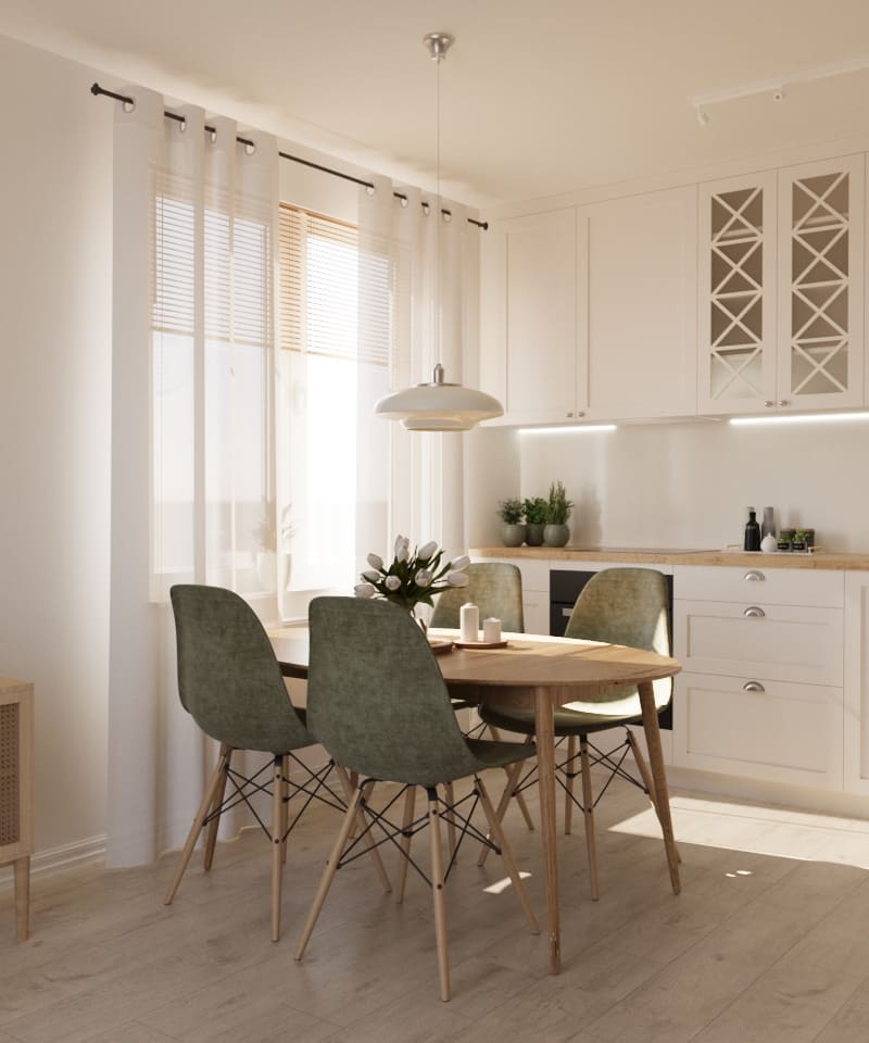 Nowoczesne wnętrze mieszkalne zaprojektowane przez studio projektowania wnętrz.